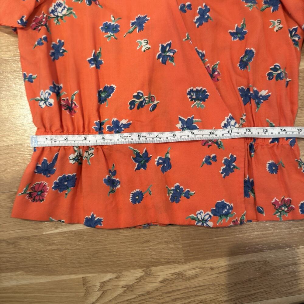 Orange Floral Vintage Top/Skirt Set Size Small 40’s or 70’s Cottagecore - Picture 16 of 16